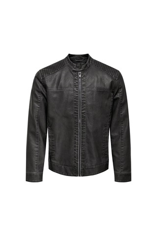 Only & Sons Onsmike Pu Racer Jacket Antrasit Erkek Ceket 22012339