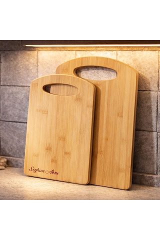 Bk Gift Stark 2li Bambu Kesme Tahtası Seti 28x20 Cm 33x24 Cm Doğal Bambu Doğrama Tahtası Kobitmeyencom36756 Bk Gift Çok Renkli