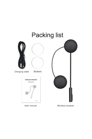 Novahub T4 Siyah Kulaklığı Kask Kablosuz Bluetooth - Ag