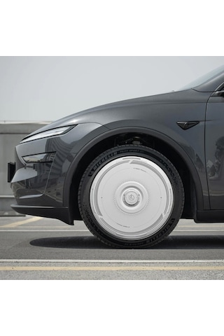 Haloblk Halodısc 2 Cybertrack - Tesla Model Y - 19 İnç Aerodinamik Beyaz Jant Kapağı - 4 Adet