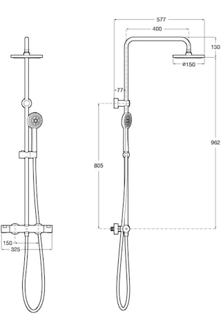 Roca A5A9H18C00 T-500 Victoria Eco Termostatik Bataryalı Sistem Krom