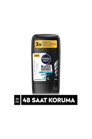 Nivea Men Black & White Invisible Fresh Erkek Stick Deodorant 3 x 50 ML