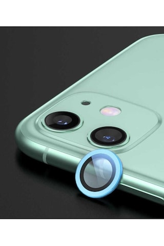 Apple Uyumlu iPhone 12 Mini Zore Cl-07 Kamera Lens Koruyucu Mavi