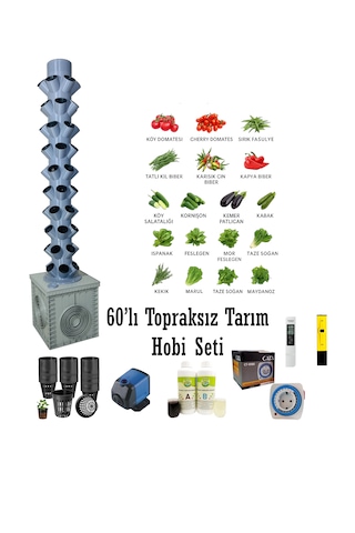Topraksız Tarım Hobi Seti 60'lı Kule