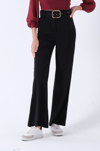 Feminist Siyah Bol Paça Pantolon 3974959