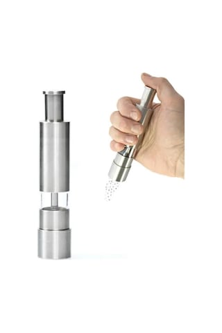 Jialan Paslanmaz Çelik Başparmak İtme Baharat Sos Değirmeni Gümüş
