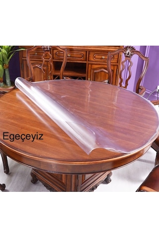 Şeffaf Pvc Kalın Masa Örtüsü Kaymaz Masa Koruyucu 1.3 Mm 2.0 MM