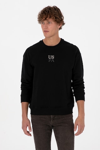 U.S. Polo Assn. Erkek Bisiklet Yaka Comfort Fit Siyah Basic Sweatshirt 50313760-VR046