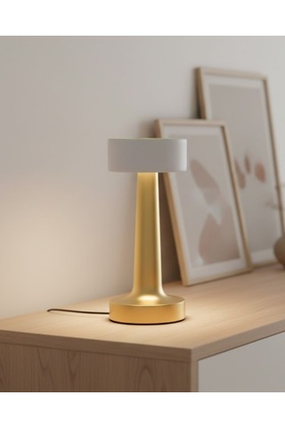 Northcity Modern Altın Gövdeli Led Masa Lambası 3 Işık Modlu Diğer
