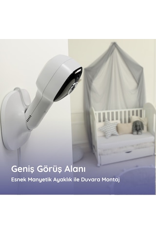 Hubble Nursery Pal Cloud 5" HD  Wi -Fi Dijital Bebek Kamerası + Gece Lambası  