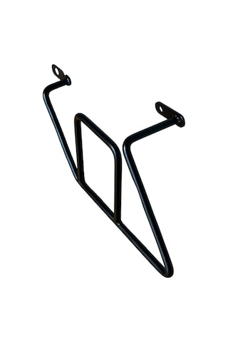 Turktasarlar Motor Accessory Mutt Motorcycle, Motosiklet Yan Çanta Taşıma Aparatı, Siyah Metal Sol Taraf Genel