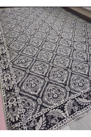 Savan Dokuma Halı Örtüsü 9m² 240 340 Kale Siyah Diğer
