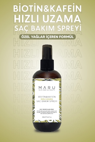 Maru Hızlı Uzamaya Yardımcı Biotin & Kafein Saç Spreyi 250 Ml