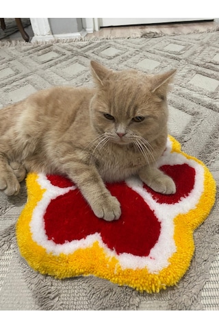 Kirbi Kedi Patisi Süs Halı Çok Renkli