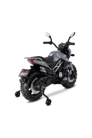 Motocross Cross Akülü Motor Akülü Araba Yeni Seri Babyhope 447 12v Gri