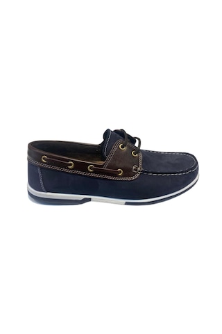 Riverland Y-03 Erkek Lacivert-kahve Nubuk Deri Casual Ayakkabı Lacivert