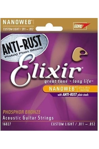 Elixir 011-052 Fosfor Bronz Akustik Gitar Teli 16027