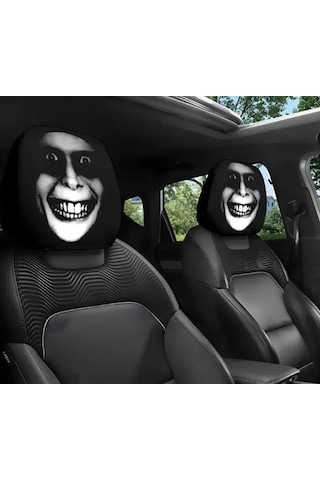 Dekoratif Oto Başlık Kılıfı/maske 2'li Gri