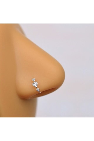 925 Ayar Gümüş Minik Kalpli Halka Hızma Gümüş