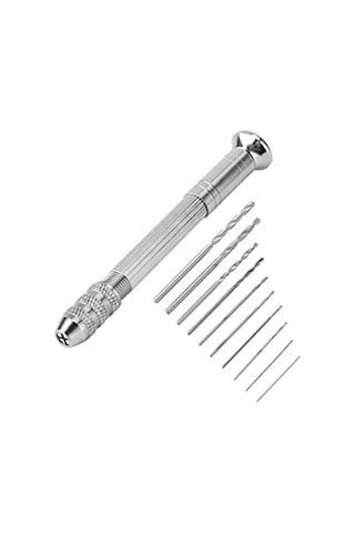 Mini Manuel Hobi El Matkabı İnce Delici Kalem Matkap 10 Uclu