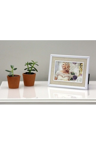 13X18 Koton Desenli Metal Fotoğraf Çerçevesi