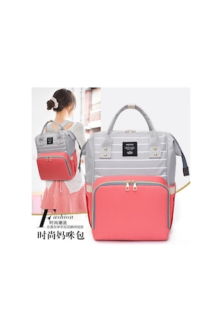 Hangfox Anne Çanta İki Askılı Büyük Kapasiteli Biberon Isıtıcı Su Geçirmez Oxford Kumaş Sırt Çantası Koyu Mor Mor