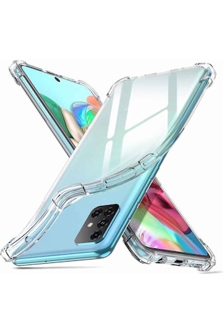 Samsung Galaxy Uyumlu A51 Shock Absorbing Darbe Emicili Şeffaf Silikon Kılıf