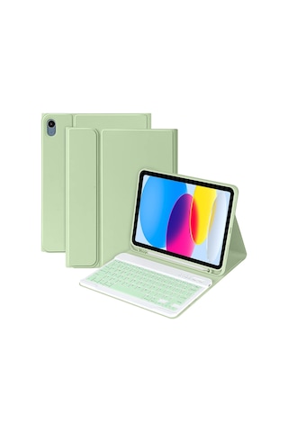 M.Tk Moveteck Apple Uyumlu iPad 10.Nesil 10.9 Klavyeli Tablet Kılıfı