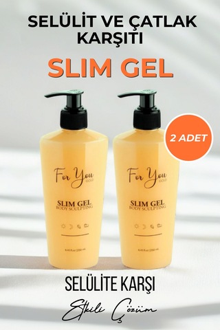 Slim Jel -sıkılaştırıcı Bölgesel Incelme-çatlak Karşıtı Ve Selülit Kremi Yakıcı 2 Adet