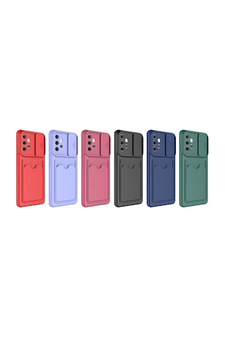 Zore Galaxy Uyumlu A32 4g Kılıf Kartix Kapak - Kırmızı Kirmizi
