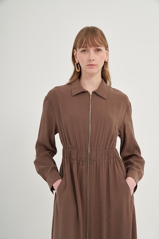 Ftz Modal Elbise Kahve 31033 Kahve