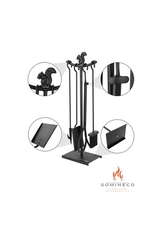 Somineco 5 Li Lüx Ithal Metal Sincap Motif Kabartmalı Şömine -Sob