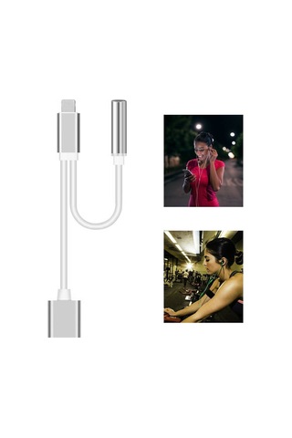Codegen Iphone Uyumlu Lightning + 3.5mm Stereo Dönüştürücü Çoklayıcı Adaptör Cdg-cnv51