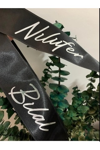 Gelin Damat Isimli Tören Takı Kurdelesi 2 Adet B-39