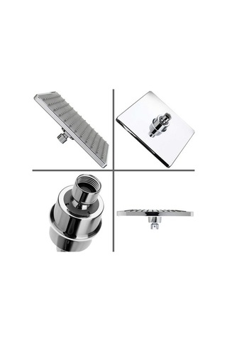 Tongxida Max Bosphorus Yüksek Yağmur Leezsing Kare İnç G1/2 Duş Değiştirme Başlığı Basınçlı Banyo Ayarlanabilir 8 Td Gümüş Gümüş