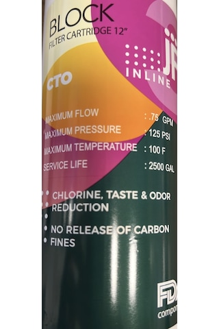 İnline Blok Karbon Filtre Coconut 12'' - 82100005