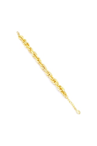 Altın Kaplama Oval Halkalı Şık Samanyolu Kadın Bileklik Altın