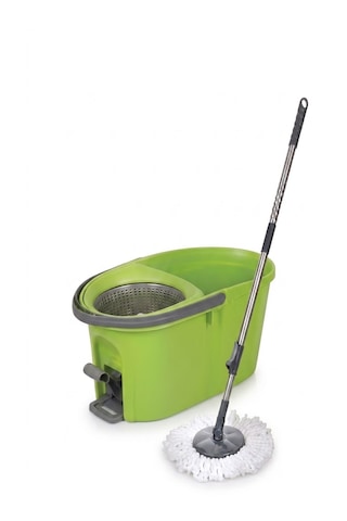 Şeylişeyler - Lime Pedal Power Pedallı Temizlik Seti - 360 Derece Döner Başlık Mikrofiber Mop