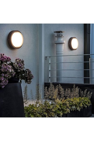 30 Watt Gün Işığı Ledli Bahçe, Balkon, Banyo, Nemli Alan Tavan Ve Duvar Apliği, Led Armatür, Aplik Siyah