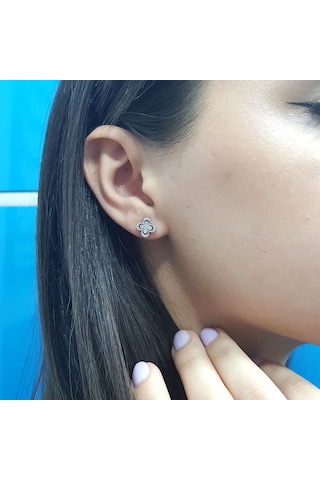 Lova Pırlanta Dört Yapraklı Yonca Küpe - 3040024