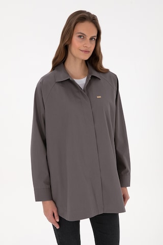 U.s. Polo Assn. Kadın Gri Gömlek Desenli 50316399-vr024 Gri