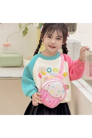 Ebitda Sevimli Çapraz Kız Erkek Çocuk Cupcake Göğüs Çantası Pembe Sanbuyos Mağazası Pembe