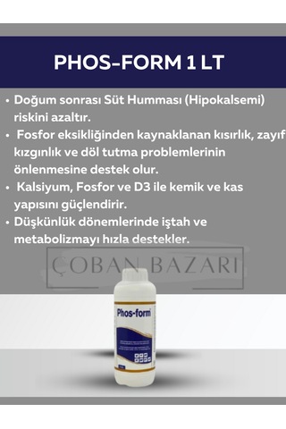 Royal İlaç Phos Form Kanatlılarda Gagalama, Amino Asit Desteği İle Gelişim 1 Lt