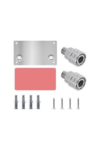 Vkemall Stanyum Çelik Köpük Topu Tutucu - 1/4 İnç Hızlı Bağlantı, 2 Delikli, Kolay Kurulum, Düzenli Depolama