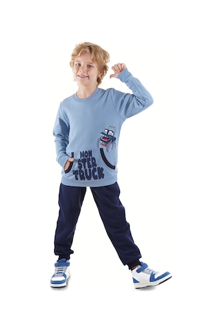 Denokids Monster Truck Erkek Çocuk Eşofman Takım Renkli Çok Renkli