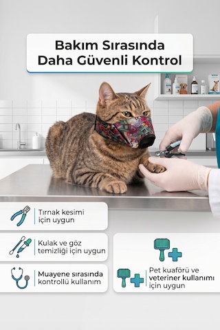 Artero Kediler İçin Kumaş Ağızlık Small Beden