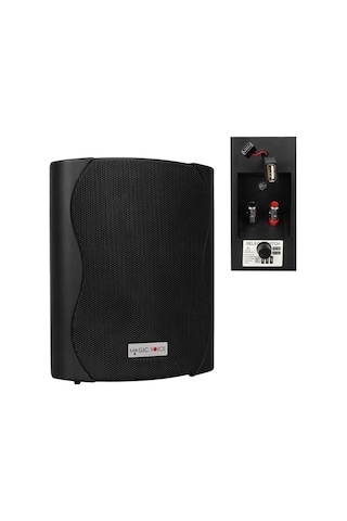 Magicvoice F-lhy4s 4" 10 Cm Hat Trafolu Duvar Tipi Sütun Hoparlör 10w Rms / 150w Peak - Mp3 Usb Uyumlu - Siyah