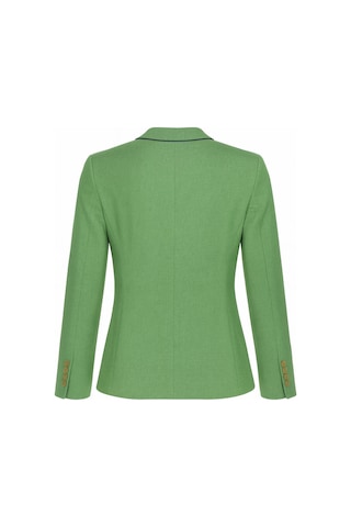 Plus Scorpion Erkek Slim Fit Blazer Ceket Tek Düğmeli Çift Yırtmaçlı Torba Cepli Yarım Astarlı Yeşil