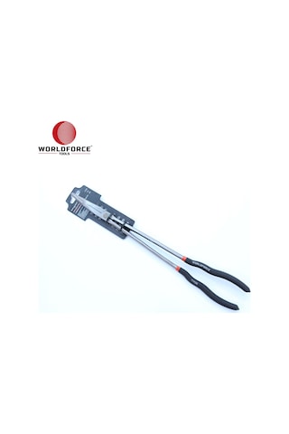 Worldforce 11435 16 İnç S2 Çelik Profesyonel Kavisli Uç Uzun Kargaburun Pense 420 MM Worldforce 11435 16 İnç S2 Çelik Profesyonel Kavisli Uç Uzun Kargaburun Pense 420 MM