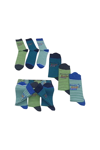 Garanti Çorap Eğlenceli Desenli Unisex Soket 3 Lü 1w Çok Renkli